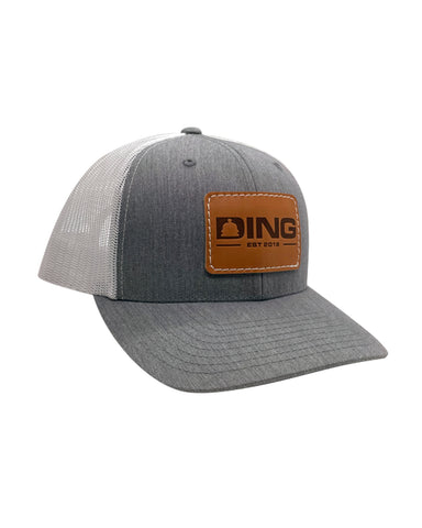 DING Leather Patch Grey/White Hat